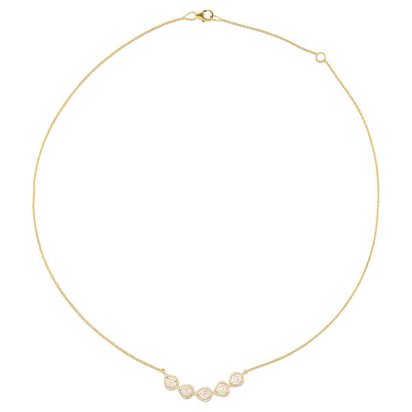 Francoise 14k Gold & Rose Cut Diamonds Necklace