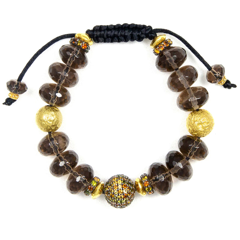 Skye Smoky Quartz, Multi-Color Sapphire & 18K Gold Bracelet