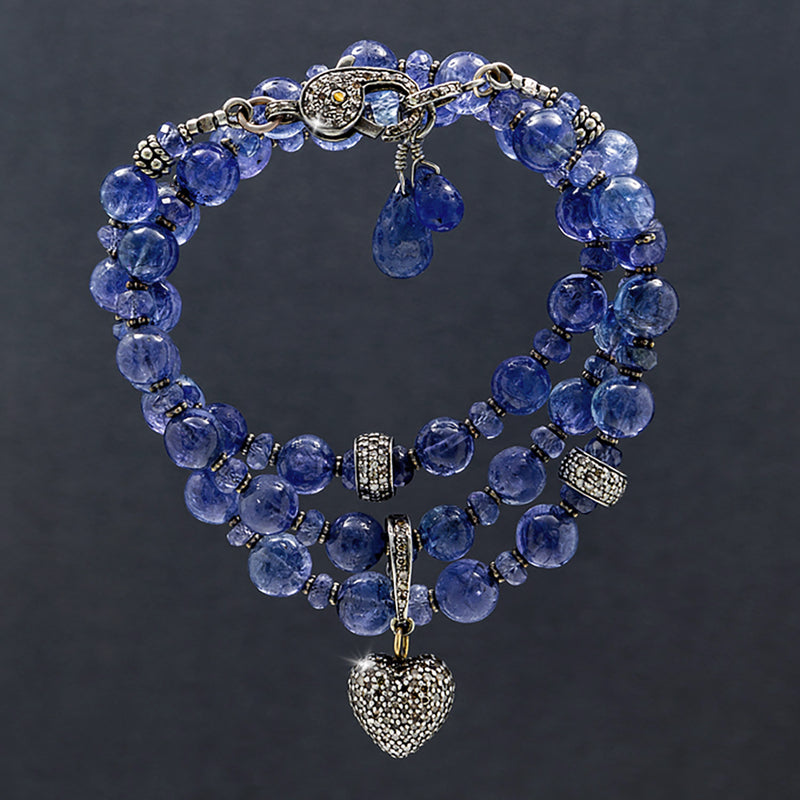 Violet Pave Diamond & Tanzanite Necklace / Bracelet