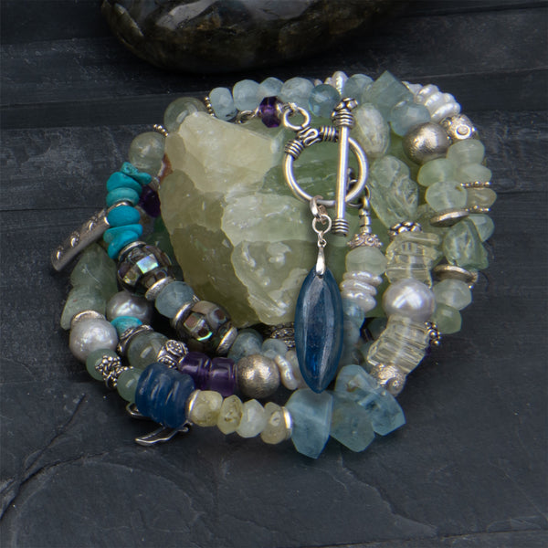 Marina Aquamarine, Pearl & Multi Stone Necklace / Bracelet