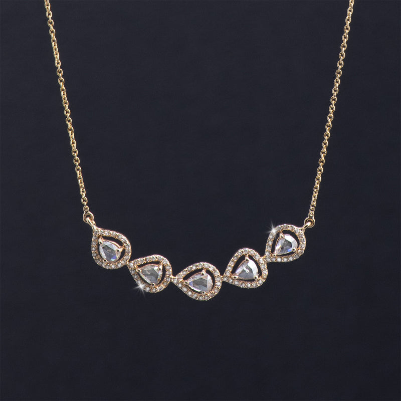 Francoise 14k Gold & Rose Cut Diamonds Necklace