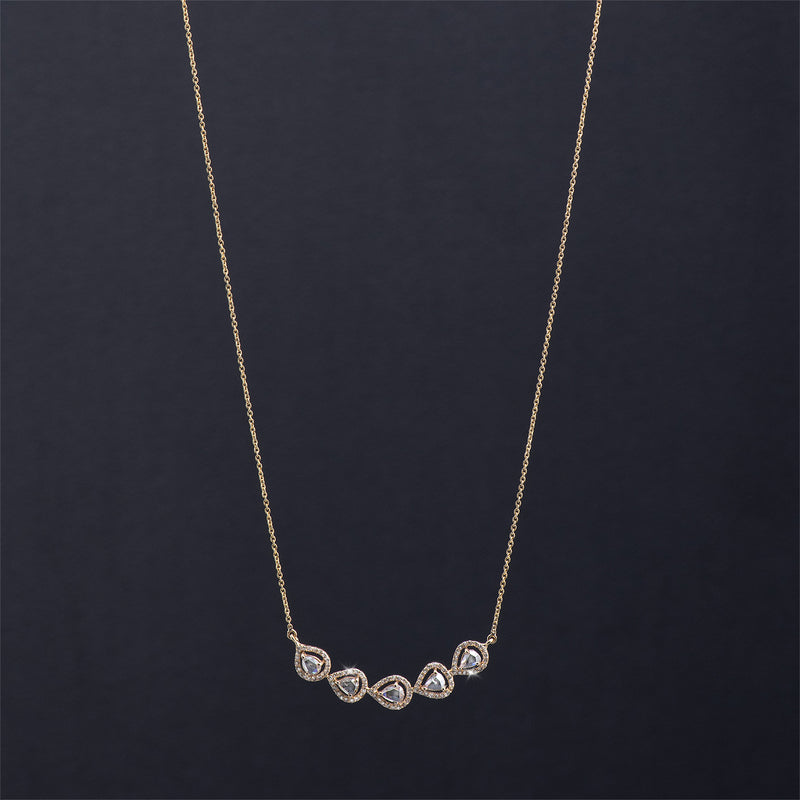 Francoise 14k Gold & Rose Cut Diamonds Necklace
